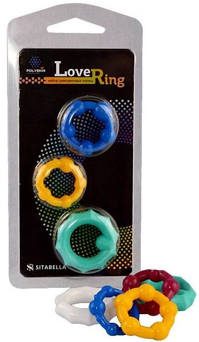 Набор из 3 цветных эрекционных колец Love Ring - Sitabella - в Обнинске купить с доставкой