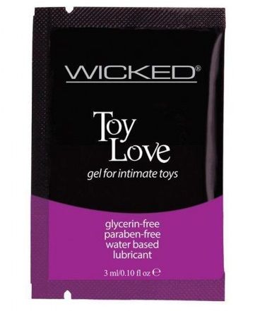 Лубрикант на водной основе для использования с игрушками WICKED Toy Love - 3 мл. - Wicked - купить с доставкой в Обнинске