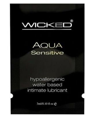 Мягкий лубрикант на водной основе WICKED AQUA Sensitive - 3 мл. - Wicked - купить с доставкой в Обнинске