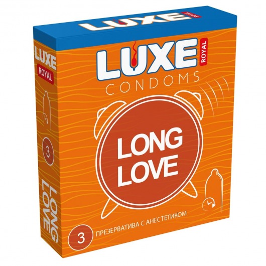 Презервативы с продлевающим эффектом LUXE Royal Long Love - 3 шт. - Luxe - купить с доставкой в Обнинске