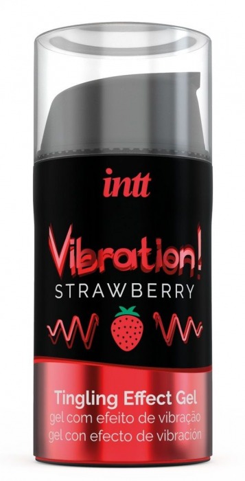 Жидкий интимный гель с эффектом вибрации Vibration! Strawberry - 15 мл. - INTT - купить с доставкой в Обнинске