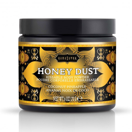 Пудра для тела Honey Dust Body Powder с ароматом кокоса и ананаса - 170 гр. - Kama Sutra - купить с доставкой в Обнинске