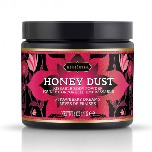 Пудра для тела Honey Dust Body Powder с ароматом клубники - 170 гр. - Kama Sutra - купить с доставкой в Обнинске