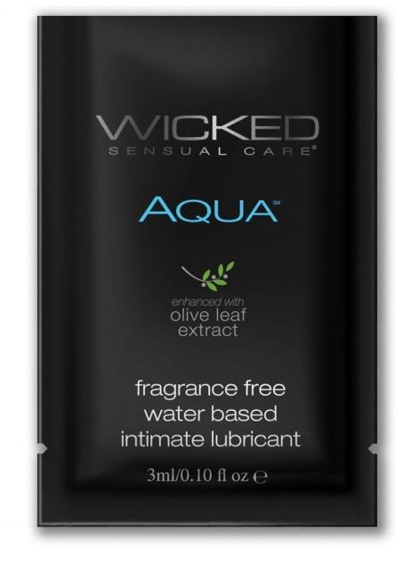 Легкий лубрикант на водной основе с алое Wicked Aqua - 3 мл. - Wicked - купить с доставкой в Обнинске