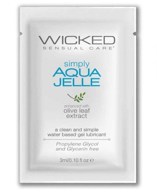 Гель-лубрикант Simply Aqua Jelle - 3 мл. - Wicked - купить с доставкой в Обнинске