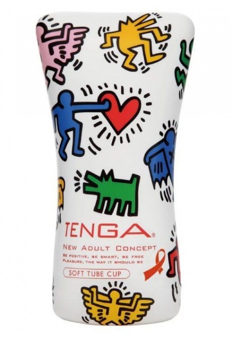 Мастурбатор-туба Keith Haring Soft Tube CUP - Tenga - в Обнинске купить с доставкой