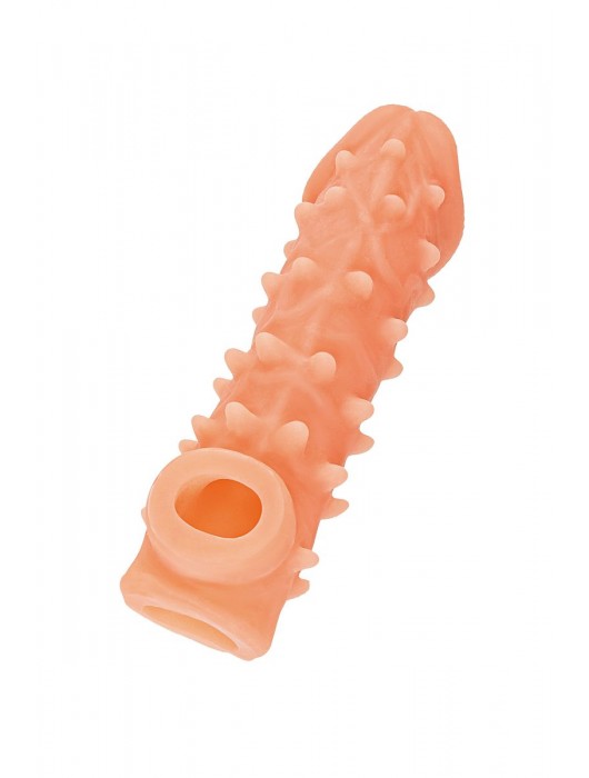 Телесная закрытая насадка с пупырышками Cock Sleeve Size L - 17,6 см. - KOKOS - в Обнинске купить с доставкой