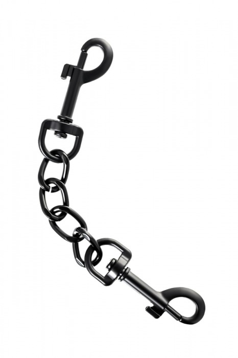 Узкие черные наручники на сцепке - ToyFa - купить с доставкой в Обнинске