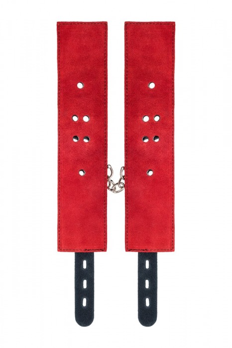 Красно-черные оковы на ноги из кожи - ToyFa - купить с доставкой в Обнинске