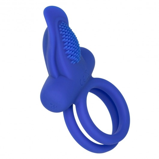 Синее перезаряжаемое эрекционное кольцо Silicone Rechargeable Dual Pleaser Enhancer - California Exotic Novelties - в Обнинске купить с доставкой