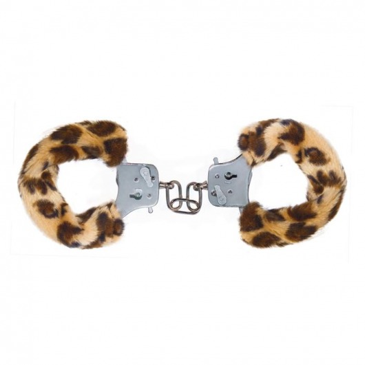 Наручники с леопардовым мехом Furry Fun Cuffs Leopard - Toy Joy - купить с доставкой в Обнинске