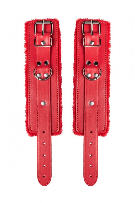 Красные наручники Anonymo из искусственной кожи - ToyFa - купить с доставкой в Обнинске