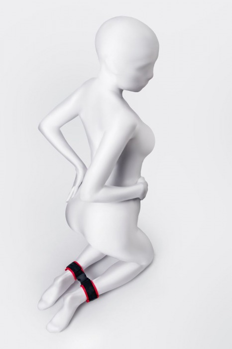 Красно-черные велюровые оковы Anonymo - ToyFa - купить с доставкой в Обнинске