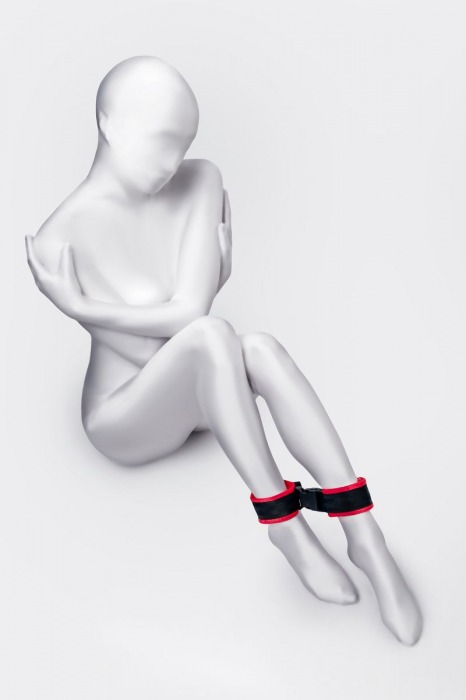 Красно-черные велюровые оковы Anonymo - ToyFa - купить с доставкой в Обнинске