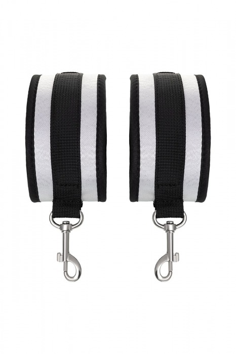 Серебристо-черные наручники Anonymo - ToyFa - купить с доставкой в Обнинске