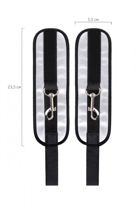 Серебристо-черные наручники Anonymo - ToyFa - купить с доставкой в Обнинске