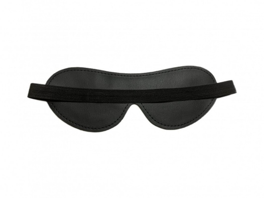 Черная лаковая маска на глаза из эко-кожи - БДСМ Арсенал - купить с доставкой в Обнинске