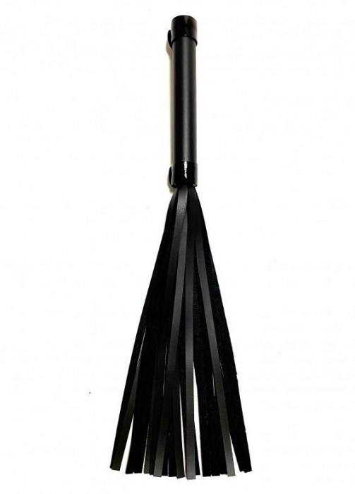 Черная плеть из эко-кожи - 42 см. - БДСМ Арсенал - купить с доставкой в Обнинске