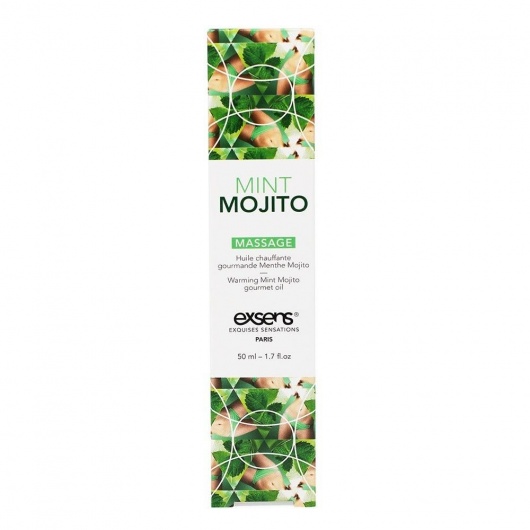 Разогревающее массажное масло с ароматом мохито Gourmet Mint Mojito - 50 мл. - Exsens - купить с доставкой в Обнинске