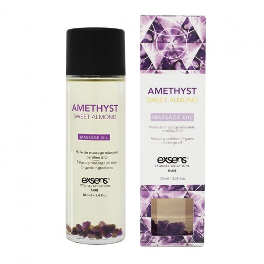 Органическое массажное масло AMETHYST SWEET ALMOND - 100 мл. - Exsens - купить с доставкой в Обнинске