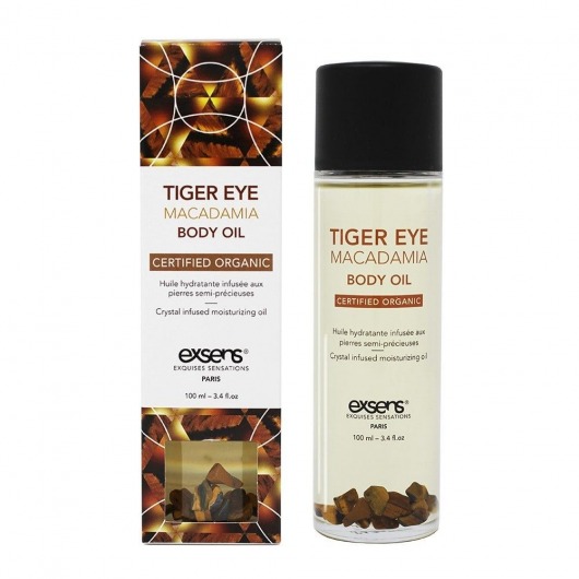 Органическое массажное масло TIGER EYE MACADAMIA - 100 мл. - Exsens - купить с доставкой в Обнинске
