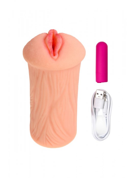 Реалистичный мастурбатор-вагина телесного цвета Elegance.001 с вибрацией - KOKOS - в Обнинске купить с доставкой
