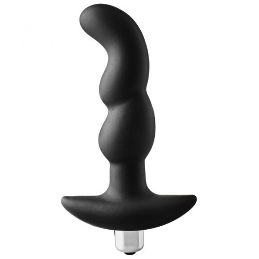 Черная вибропробка для простаты FantASStic Vibrating Prostate Plug - 14,5 см. - Dream Toys - в Обнинске купить с доставкой