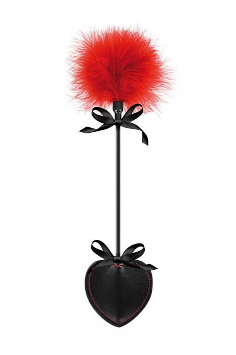 Стек с пуховкой Sweet Caress Feather Whip - 44 см. - Sweet Caress - купить с доставкой в Обнинске