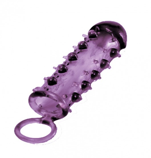 Закрытая фиолетовая насадка с пупырышками SAMURAI PENIS SLEEVE PURPLE - 14,5 см. - NMC - в Обнинске купить с доставкой