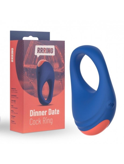 Синее эрекционное кольцо RRRING Dinner Date Cock Ring - FeelzToys - в Обнинске купить с доставкой