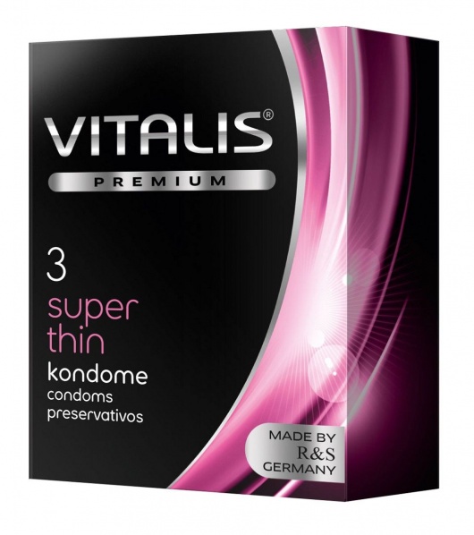 Ультратонкие презервативы VITALIS PREMIUM super thin - 3 шт. - Vitalis - купить с доставкой в Обнинске