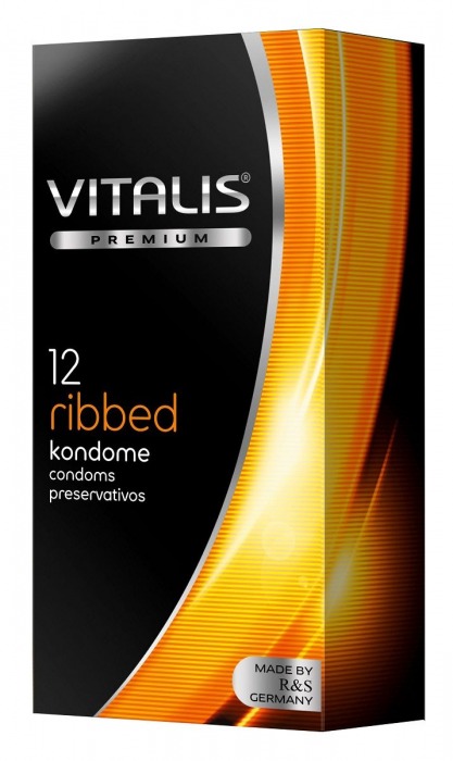 Ребристые презервативы VITALIS PREMIUM ribbed - 12 шт. - Vitalis - купить с доставкой в Обнинске