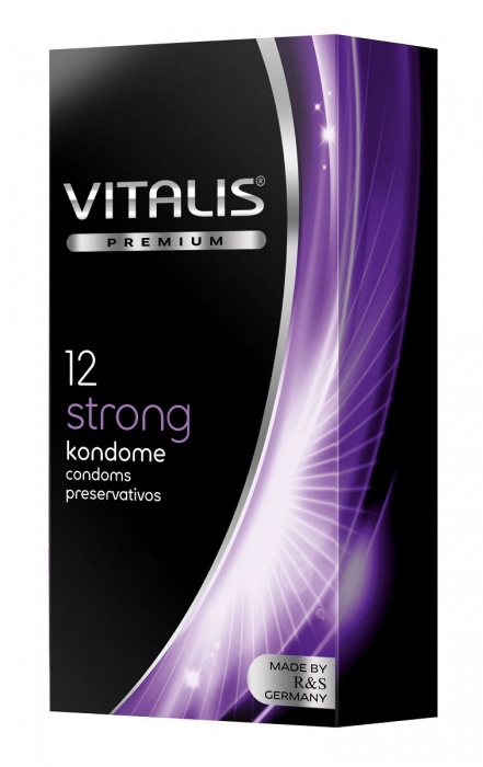 Презервативы с утолщённой стенкой VITALIS PREMIUM strong - 12 шт. - Vitalis - купить с доставкой в Обнинске