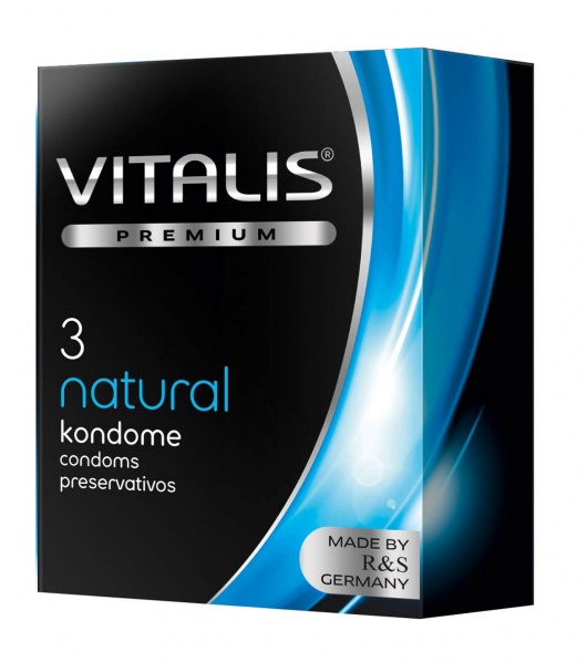 Классические презервативы VITALIS PREMIUM natural - 3 шт. - Vitalis - купить с доставкой в Обнинске