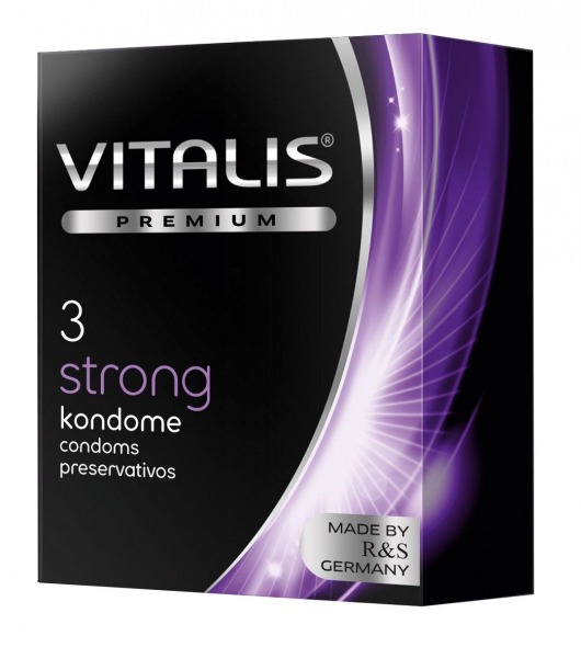 Презервативы с утолщенной стенкой VITALIS PREMIUM strong - 3 шт. - Vitalis - купить с доставкой в Обнинске