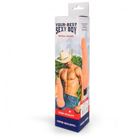 Телесный вибратор Realistic Cock Vibe - 19,5 см. - Bior toys