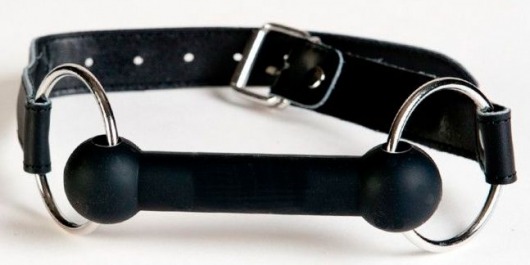 Чёрный кляп-трензель на кожаных ремешках - ToyFa - купить с доставкой в Обнинске