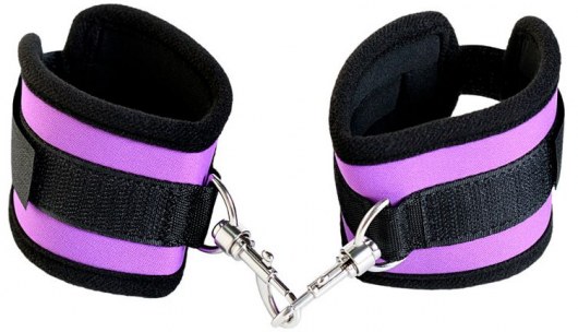 Наручники из неопрена фиолетового цвета - ToyFa - купить с доставкой в Обнинске
