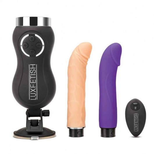 Портативная секс-машина Thrusting Compact Sex Machine c 2 насадками - Lux Fetish - купить с доставкой в Обнинске