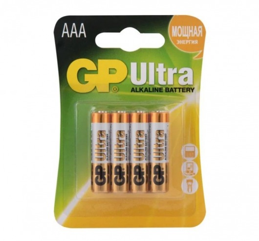 Батарейки алкалиновые GP Ultra Alkaline 24А AАA/LR03 - 4 шт. - Элементы питания - купить с доставкой в Обнинске