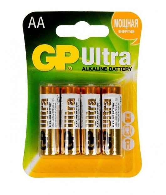 Батарейки алкалиновые GP Ultra Alkaline AA/LR6 - 4 шт. - Элементы питания - купить с доставкой в Обнинске