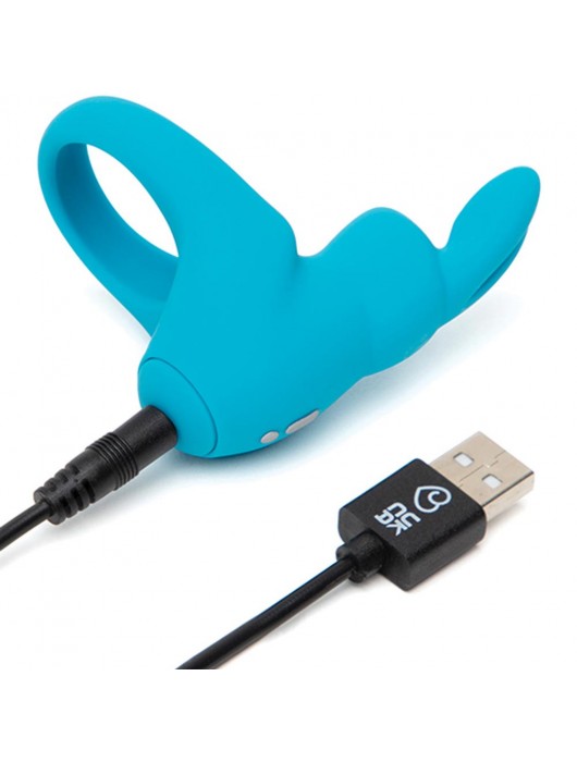 Голубое эрекционное виброкольцо Happy Rabbit Rechargeable Rabbit Cock Ring - Happy Rabbit - в Обнинске купить с доставкой