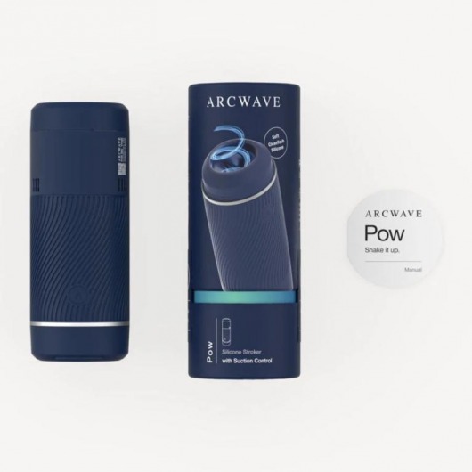 Синий мастурбатор с контролем всасывания Arcwave Pow Stroker - Arcwave - в Обнинске купить с доставкой