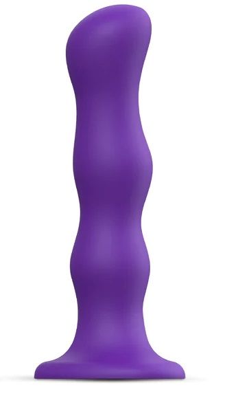 Фиолетовая насадка Strap-On-Me Dildo Geisha Balls size M - Strap-on-me - купить с доставкой в Обнинске