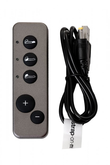 Черный безремневой вибрострапон Silicone Bendable Strap-On - size XL - Strap-on-me - купить с доставкой в Обнинске