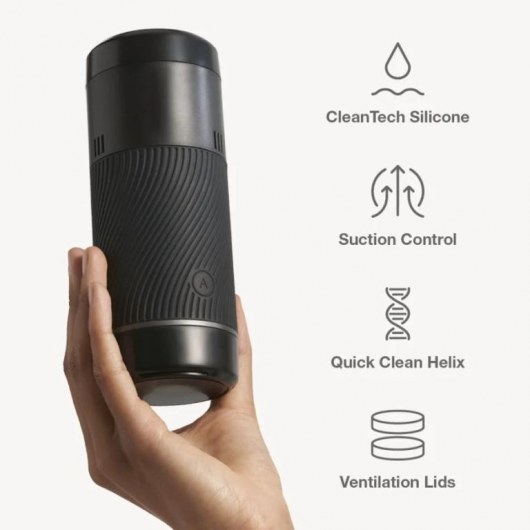 Черный мастурбатор с контролем всасывания Arcwave Pow Stroker - Arcwave - в Обнинске купить с доставкой