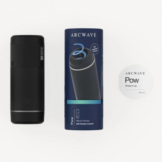 Черный мастурбатор с контролем всасывания Arcwave Pow Stroker - Arcwave - в Обнинске купить с доставкой