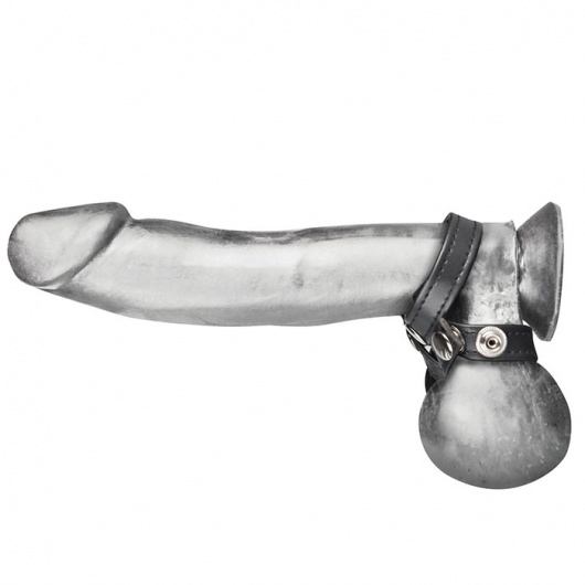 Разделитель мошонки из искусственной кожи на клепках 8 STYLE BALL DIVIDER - BlueLine - купить с доставкой в Обнинске