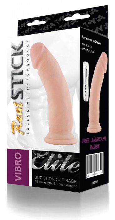 Вибратор на присоске с 7 режимами вибрации - 18 см. - ToyFa