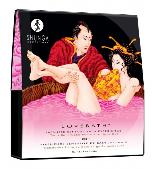 Соль для ванны Lovebath Dragon Fruit, превращающая воду в гель - 650 гр. - Shunga - купить с доставкой в Обнинске